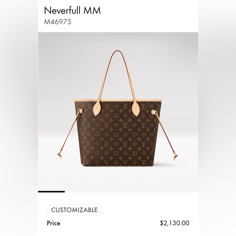 Louis Vuitton Classic Monogram Neverfull MM Tote - Picture 11 of 12